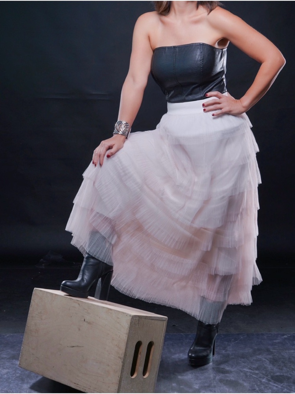 Simply Vera Vera Wang Blush Tiered Tulle Skirt